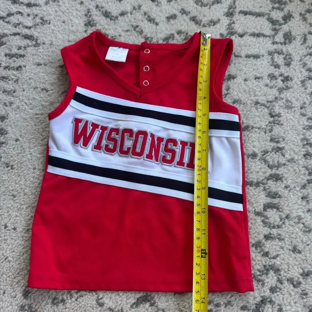 Pro Edge Wisconsin Badgers 2pc Cheerleading Set Size 2T